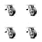 Service Caster 5 Inch Rubber on Aluminum Caster Set with Roller Bearing and Total Lock Brake SCC-TTL30S520-RAR-4 - alternate 1